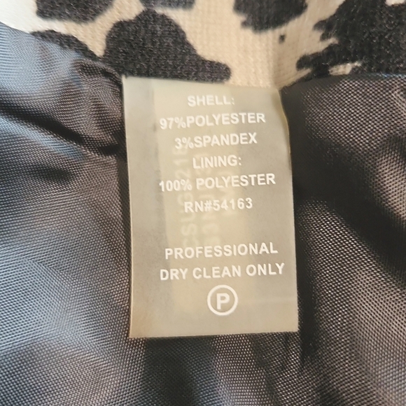 Calvin Klein Cheetah Animal Print Ruffle Open Front Stretchy Jacket  Size 6 - Picture 8 of 9